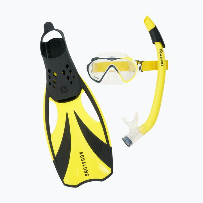 Aqualung Compass Snorkelling Set μαύρο/κίτρινο SR4110107S 13