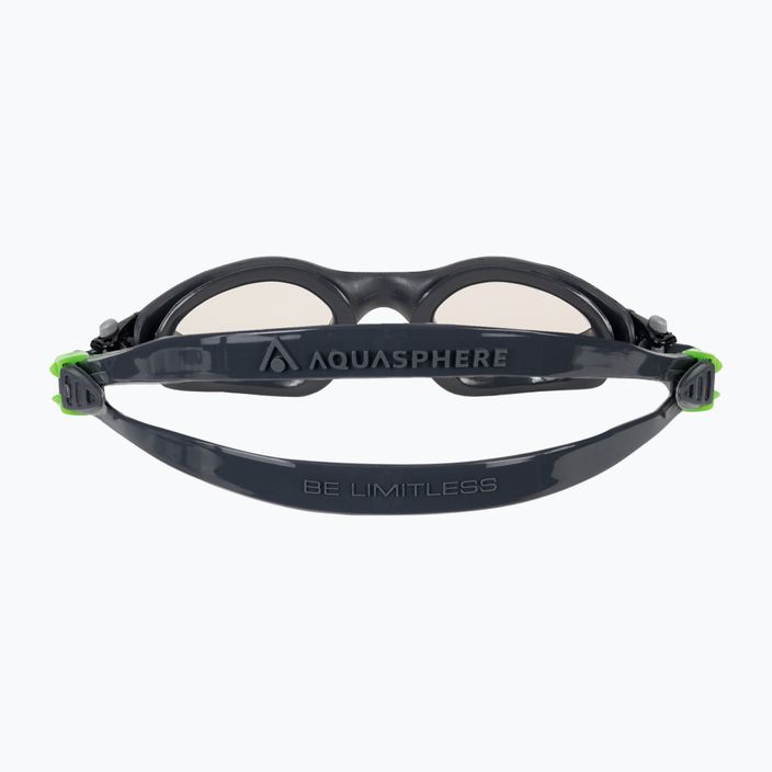 Aquasphere Kayenne σκούρο γκρι/πράσινα γυαλιά κολύμβησης 5