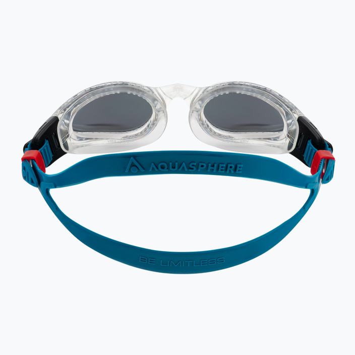Γυαλιά κολύμβησης Aquasphere Kaiman διάφανα/πετρόλ/ασημί καθρέφτη EP3180098LMS 5