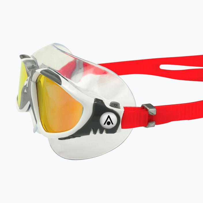 Aquasphere Vista λευκή/κόκκινη/κόκκινη μάσκα κολύμβησης με καθρέφτη τιτανίου MS5600915LMR 3