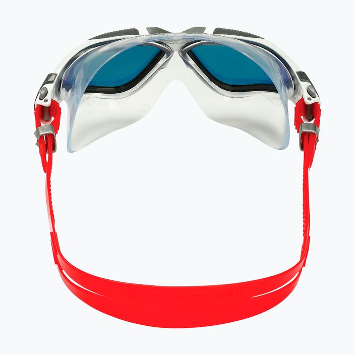 Aquasphere Vista λευκή/κόκκινη/κόκκινη μάσκα κολύμβησης με καθρέφτη τιτανίου MS5600915LMR 4