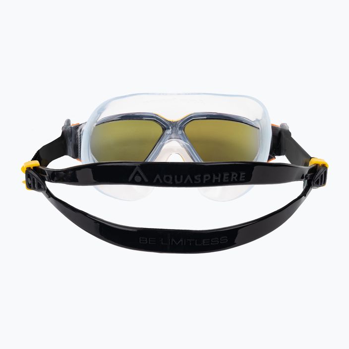 Aquasphere Vista σκούρο γκρι/πορτοκαλί μάσκα κολύμβησης 5