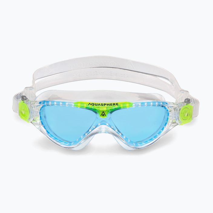 Παιδική μάσκα κολύμβησης Aquasphere Vista διαφανής/φωτεινό πράσινο/μπλε MS5630031LB 7