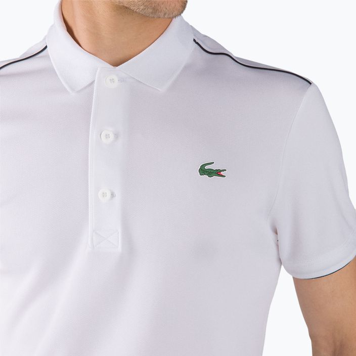Lacoste ανδρικό μπλουζάκι πόλο τένις λευκό DH2094 5