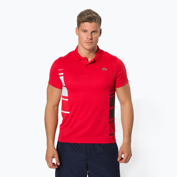 Lacoste ανδρικό μπλουζάκι πόλο τένις κόκκινο DH0866 2