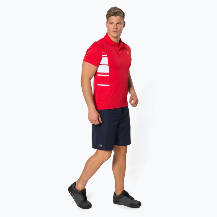 Lacoste ανδρικό μπλουζάκι πόλο τένις κόκκινο DH0866 3