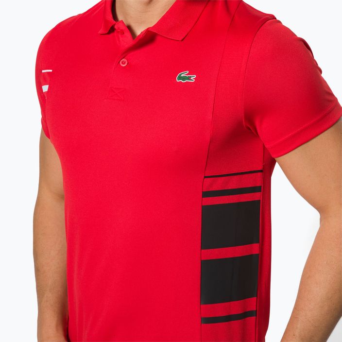 Lacoste ανδρικό μπλουζάκι πόλο τένις κόκκινο DH0866 5