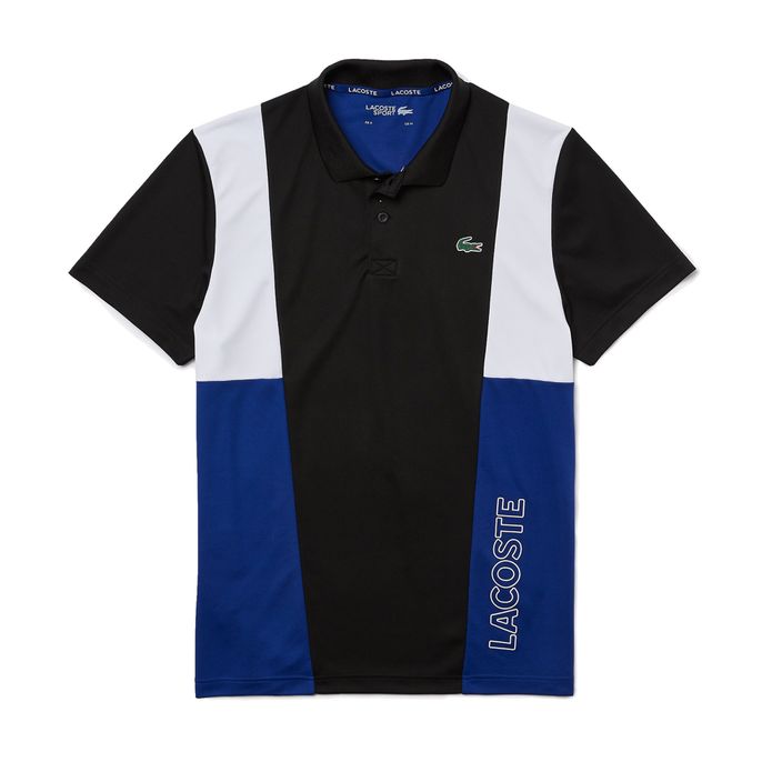 Lacoste ανδρικό μπλουζάκι πόλο τένις μαύρο DH0840 2