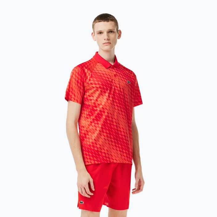 Lacoste ανδρικό μπλουζάκι πόλο τένις κόκκινο DH5174