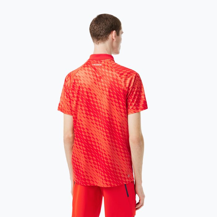 Lacoste ανδρικό μπλουζάκι πόλο τένις κόκκινο DH5174 2