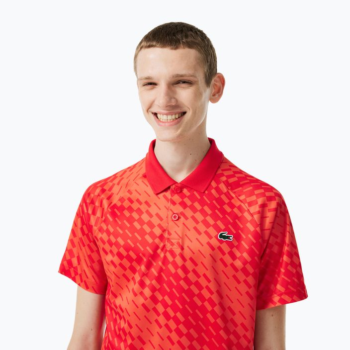 Lacoste ανδρικό μπλουζάκι πόλο τένις κόκκινο DH5174 3