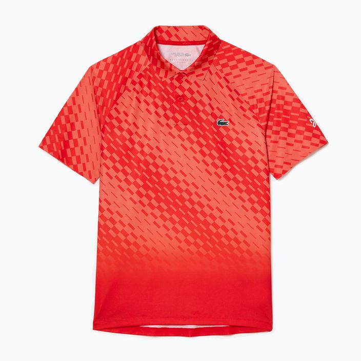 Lacoste ανδρικό μπλουζάκι πόλο τένις κόκκινο DH5177 4
