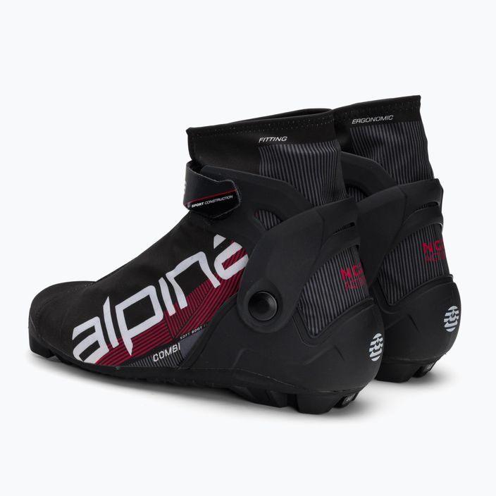 Ανδρικές μπότες σκι ανωμάλου δρόμου Alpina N Combi black/white/red 3