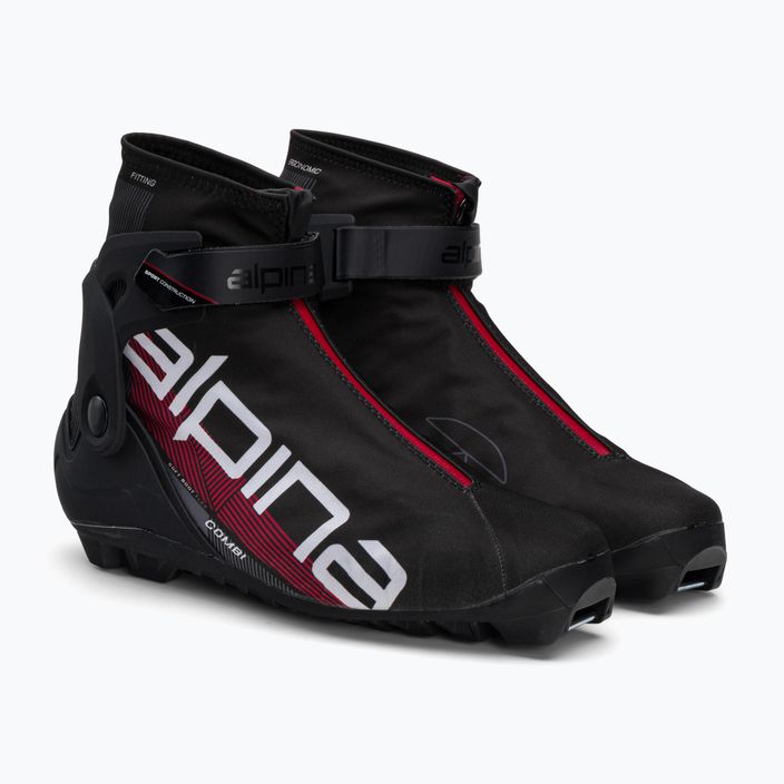 Ανδρικές μπότες σκι ανωμάλου δρόμου Alpina N Combi black/white/red 4