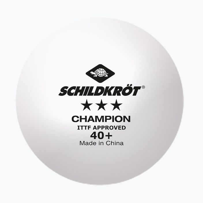 Donic-Schildkrött 3-Star Champion ITTF Poly 40+ μπάλες επιτραπέζιας αντισφαίρισης 3 τεμάχια λευκές 608540 2