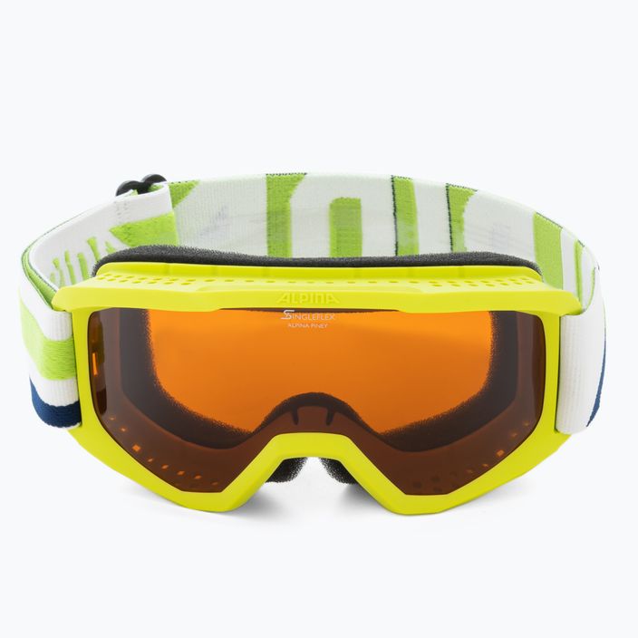 Παιδικά γυαλιά σκι Alpina Piney lime matt/orange 2