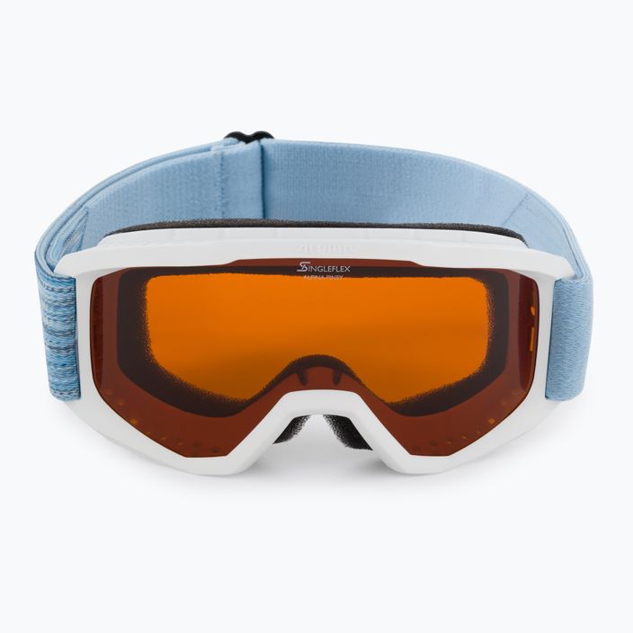 Παιδικά γυαλιά σκι Alpina Piney white/skyblue matt/orange 2