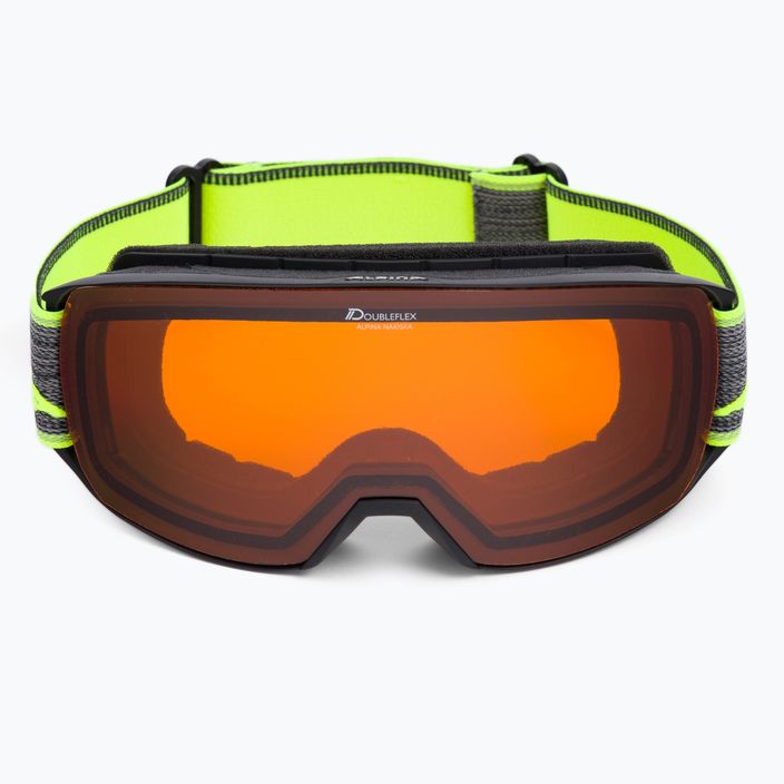 Γυαλιά σκι Alpina Nakiska black-neon/dh 2
