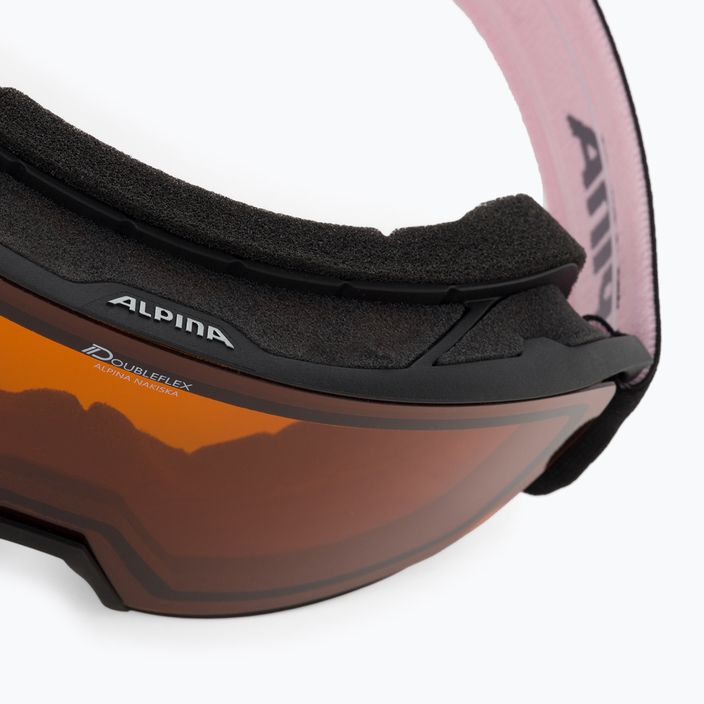 Γυαλιά σκι Alpina Nakiska black/rose matt/orange 5