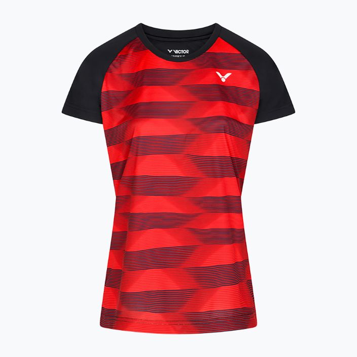 Γυναικείο μπλουζάκι τένις VICTOR T-34102 CD κόκκινο/μαύρο 4
