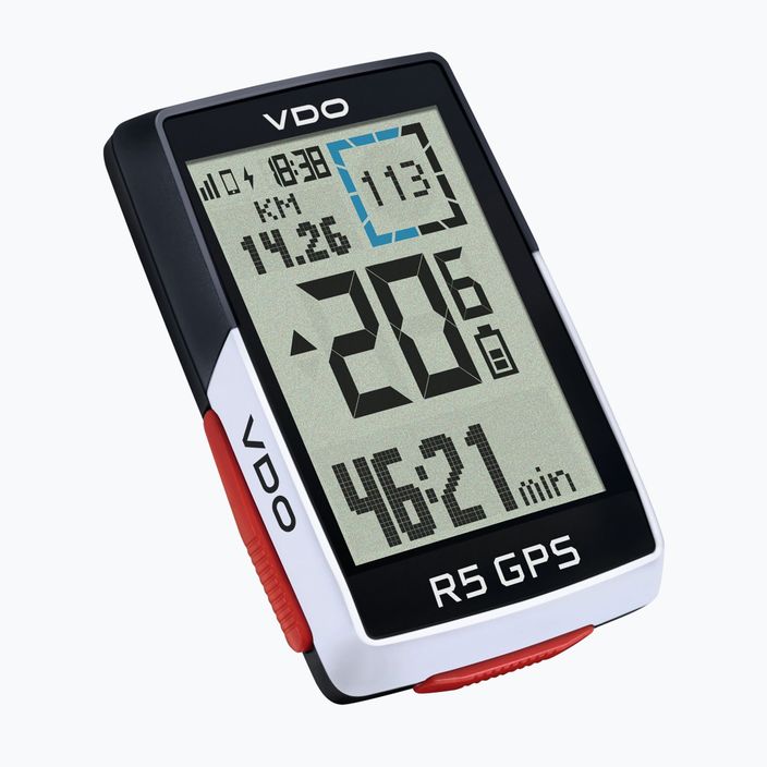 VDO R5 GPS Top Mount-Set μετρητής ποδηλάτων μαύρο και λευκό 64051 2