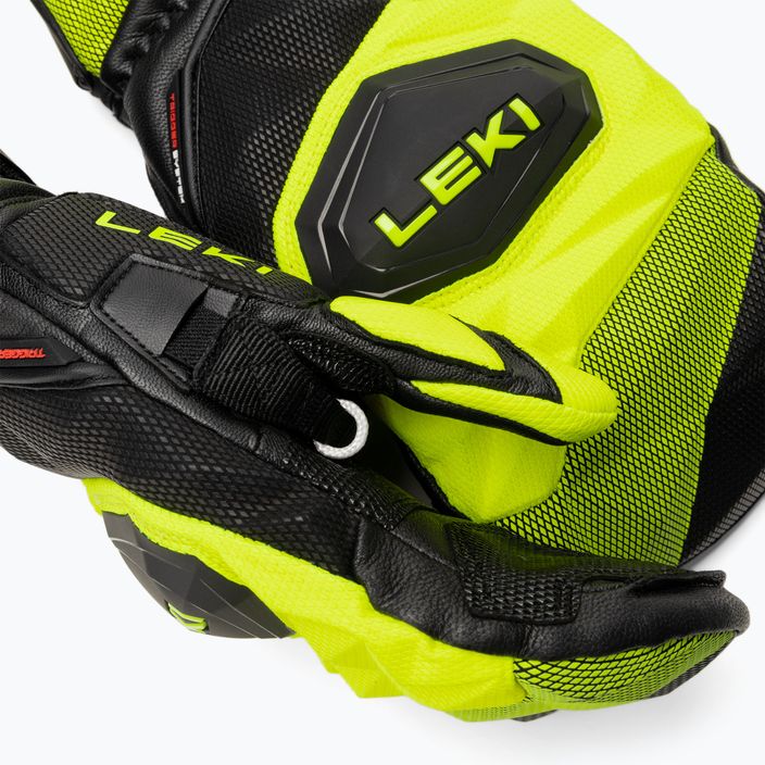 Ανδρικά γάντια σκι LEKI WCR Venom SL 3D Mitt μαύρο πάγο/λεμόνι 4