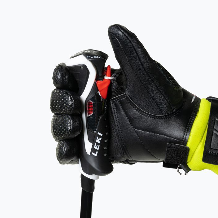 LEKI Worldcup Race Flex S Speed System ανδρικό γάντι σκι μαύρο-πράσινο 649802301080 6