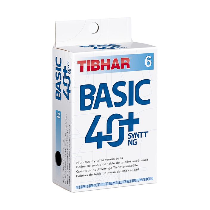 Tibhar Basic 40+ SYNTT NG μπάλες επιτραπέζιας αντισφαίρισης 6 τμχ λευκές 2