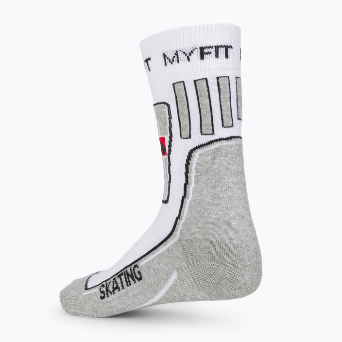 Powerslide MyFit skate κάλτσες λευκές και γκρι 900988 2