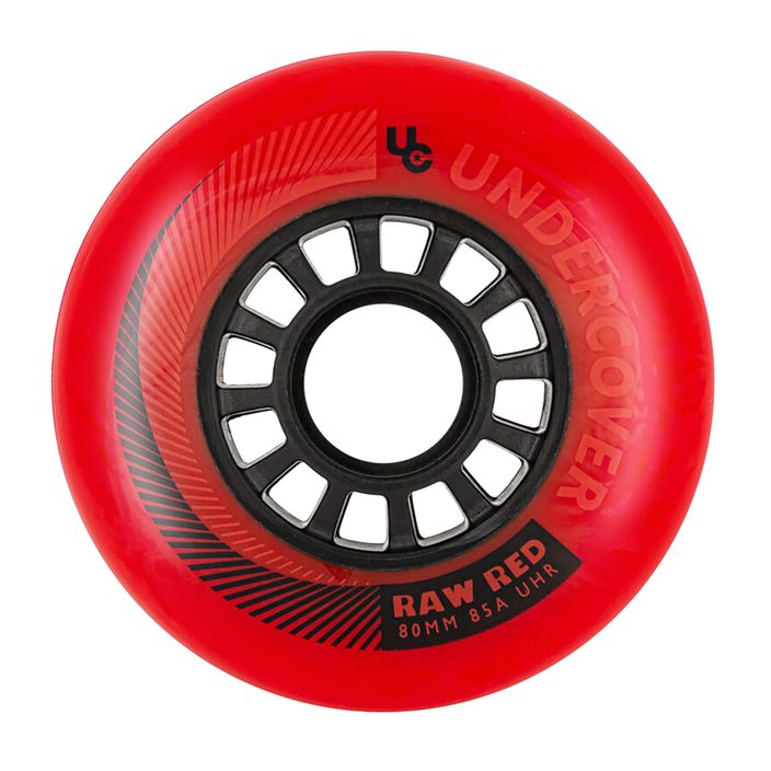 UNDERCOVER WHEELS Raw 80 mm/85A rollerblade τροχοί 4 τεμ. κόκκινο 2