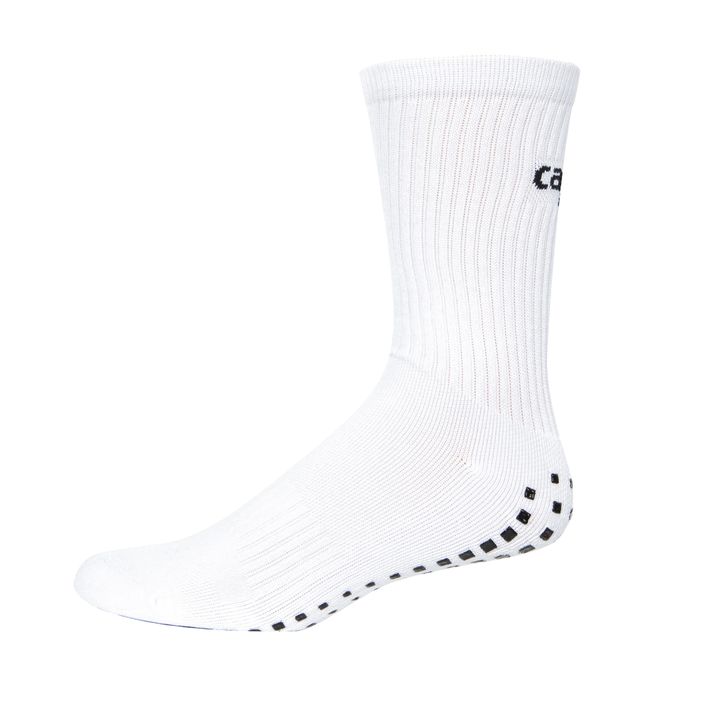 Ανδρικές κάλτσες ποδοσφαίρου Capelli Crew με πιαστράκια λευκό/μαύρο 2