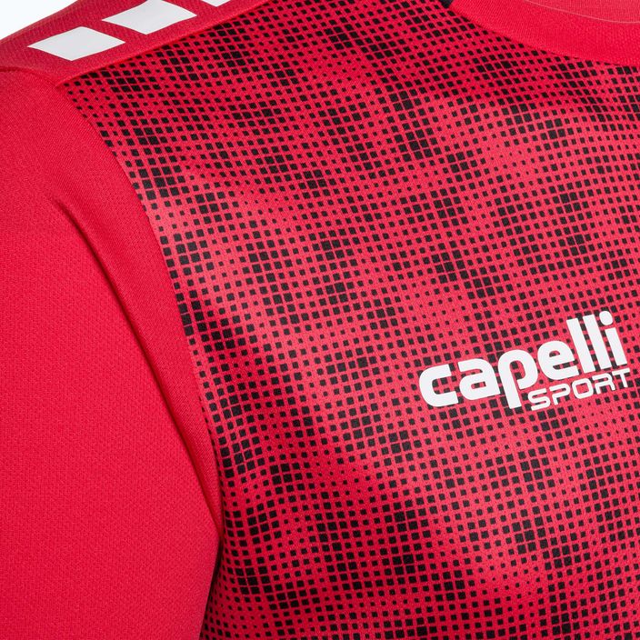 Ανδρική φανέλα ποδοσφαίρου Capelli Cs III Block κόκκινο/μαύρο 3