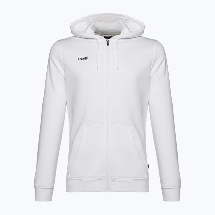 Ανδρικά Capelli Basics Adult Zip Hoodie Football Sweatshirt λευκό