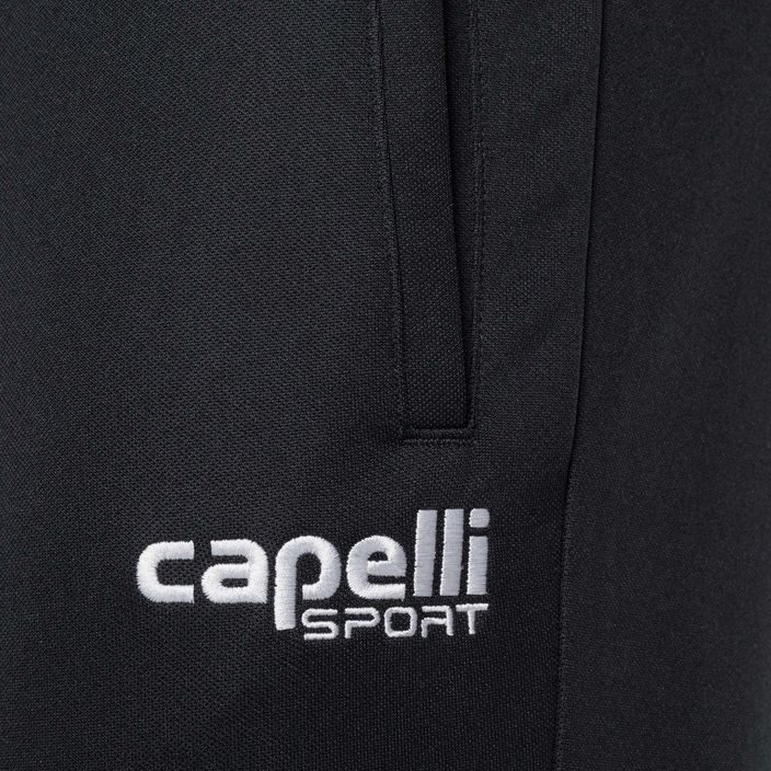 Ανδρικό προπονητικό παντελόνι ποδοσφαίρου Capelli Basic I Adult μαύρο/λευκό 3