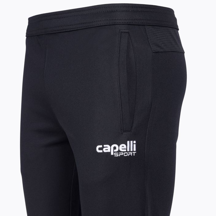 Παιδικό ποδοσφαιρικό παντελόνι Capelli Basic I Youth Training μαύρο/λευκό 3