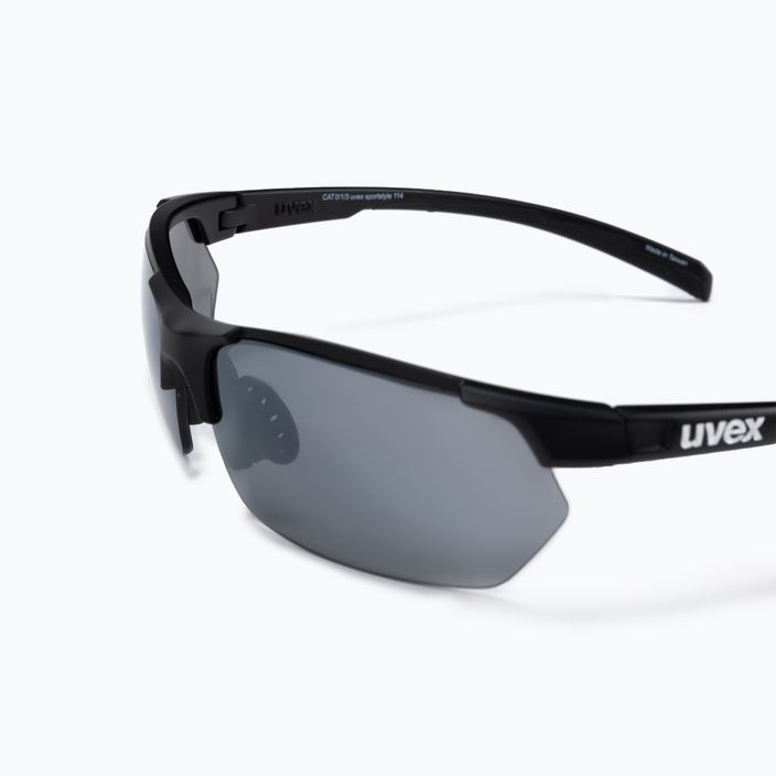 Γυαλιά ηλίου UVEX Sportstyle 114 μαύρο ματ/ασημί καθρέφτης/ασημί καθρέφτης πορτοκαλί/καθαρό S5309392216 5