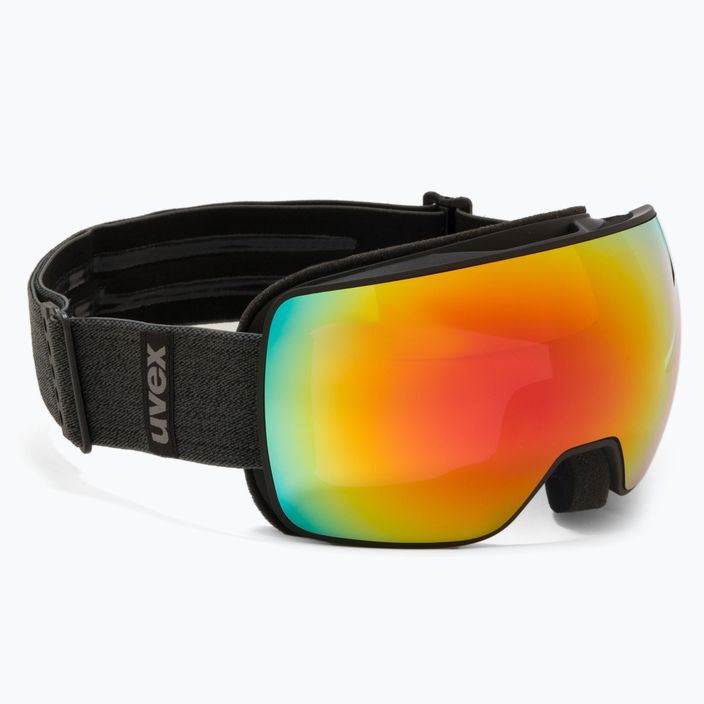 Γυαλιά σκι UVEX Compact FM μαύρο ματ/καθρέφτης ουράνιο τόξο ροζ 55/0/130/20