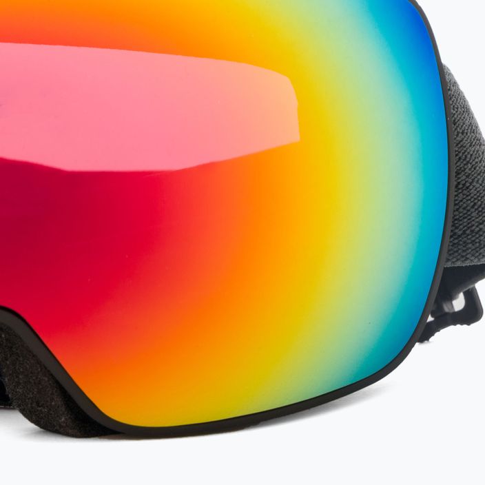 Γυαλιά σκι UVEX Compact FM μαύρο ματ/καθρέφτης ουράνιο τόξο ροζ 55/0/130/20 5