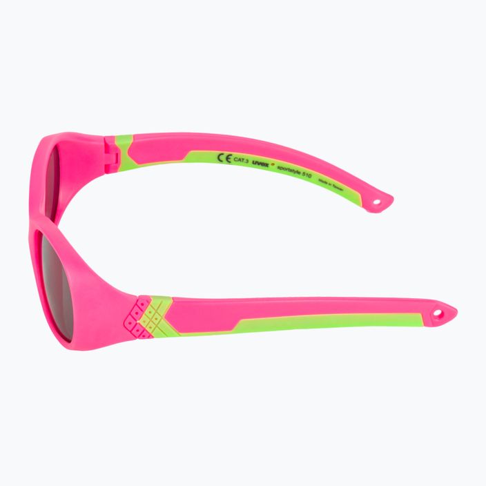 UVEX παιδικά γυαλιά ηλίου Sportstyle 510 ροζ πράσινο ματ/καπνός S5320293716 4