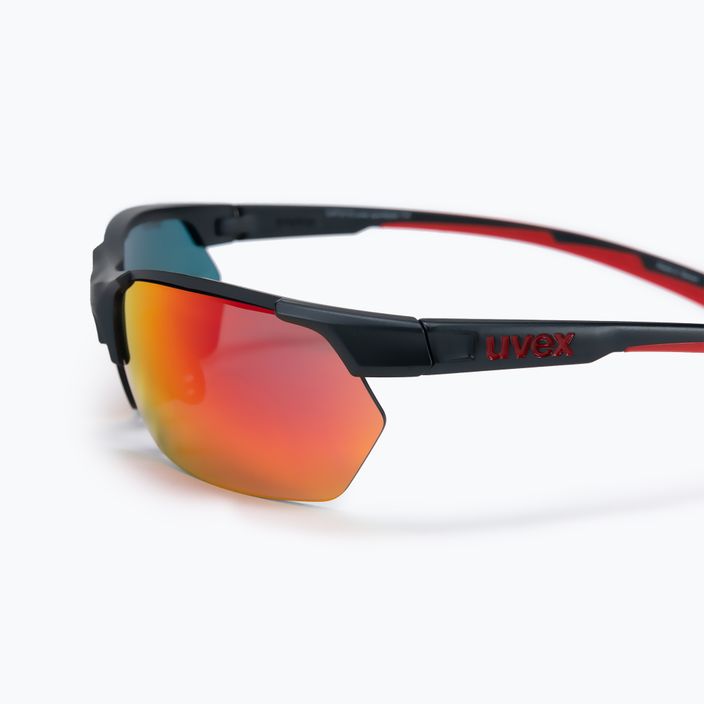 Γυαλιά ηλίου UVEX Sportstyle 114 γκρι κόκκινο ματ/κόκκινος καθρέφτης/πορτοκαλί καθρέφτης/καθαρό S5309395316 4