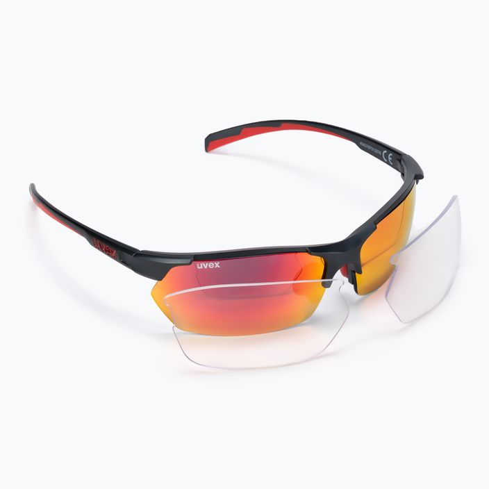 Γυαλιά ηλίου UVEX Sportstyle 114 γκρι κόκκινο ματ/κόκκινος καθρέφτης/πορτοκαλί καθρέφτης/καθαρό S5309395316 6