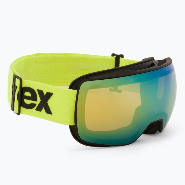 Γυαλιά σκι UVEX Compact FM μαύρο ματ/καθρέφτης πορτοκαλί 55/0/130/23