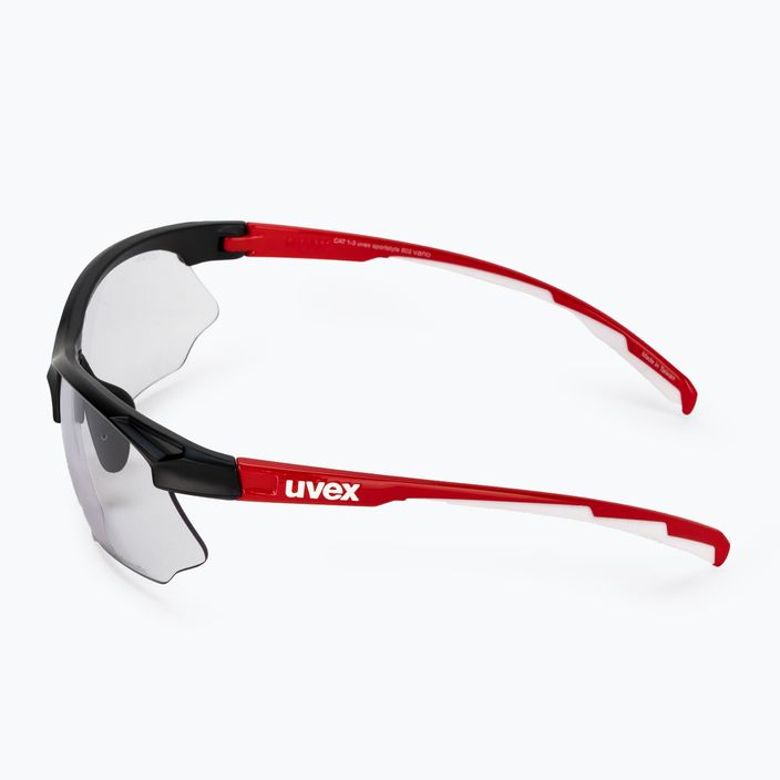 UVEX Sportstyle 802 V μαύρο κόκκινο λευκό/μεταβλητό καπνό γυαλιά ποδηλασίας 53/0/872/2301 4