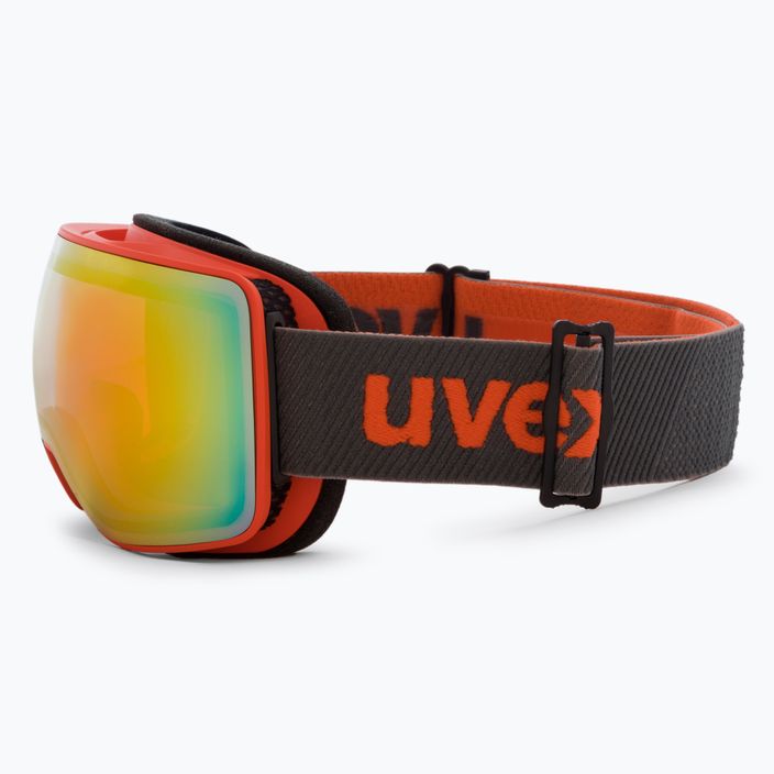 Γυαλιά σκι UVEX Compact FM πορτοκαλί ματ/καθρέφτης ουράνιο τόξο ροζ 55/0/130/30 4