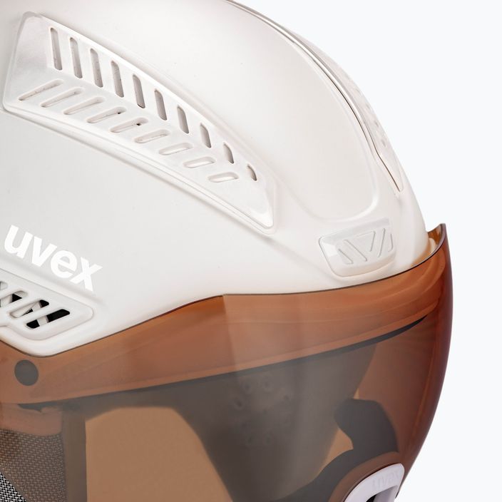 Γυναικείο κράνος σκι UVEX Hlmt 600 visor λευκό 56/6/236/50 6