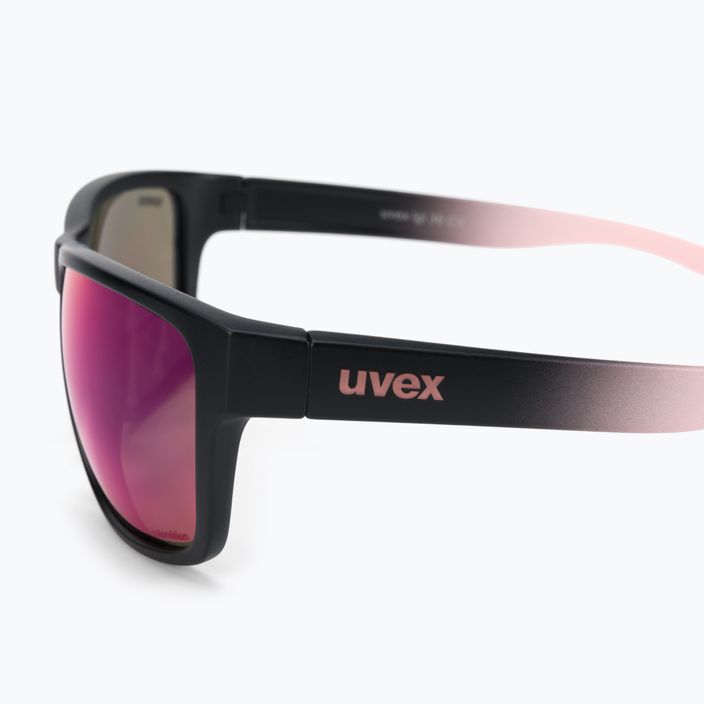 Γυαλιά ηλίου UVEX Lgl 36 CV μαύρο ματ ροζ/colorvision mirror plasma S5320172398 4