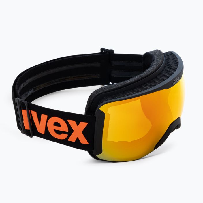 Γυαλιά σκι UVEX Downhill 2100 CV μαύρο ματ/καθρέφτης πορτοκαλί colorvision κίτρινο 55/0/392/24