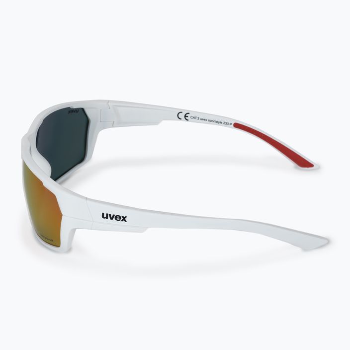 UVEX Sportstyle 233 P λευκό ματ/πολλαπλασιασμός καθρέφτης κόκκινο ποδηλατικά γυαλιά S5320978830 4