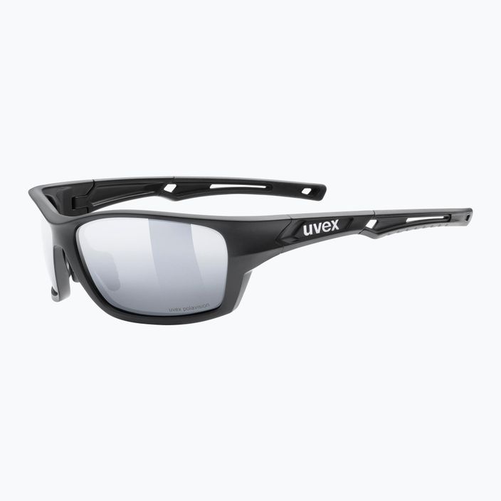 Γυαλιά ποδηλάτου UVEX Sportstyle 232 P μαύρο ματ/ασημί καθρέφτης polavision S5330022250 5