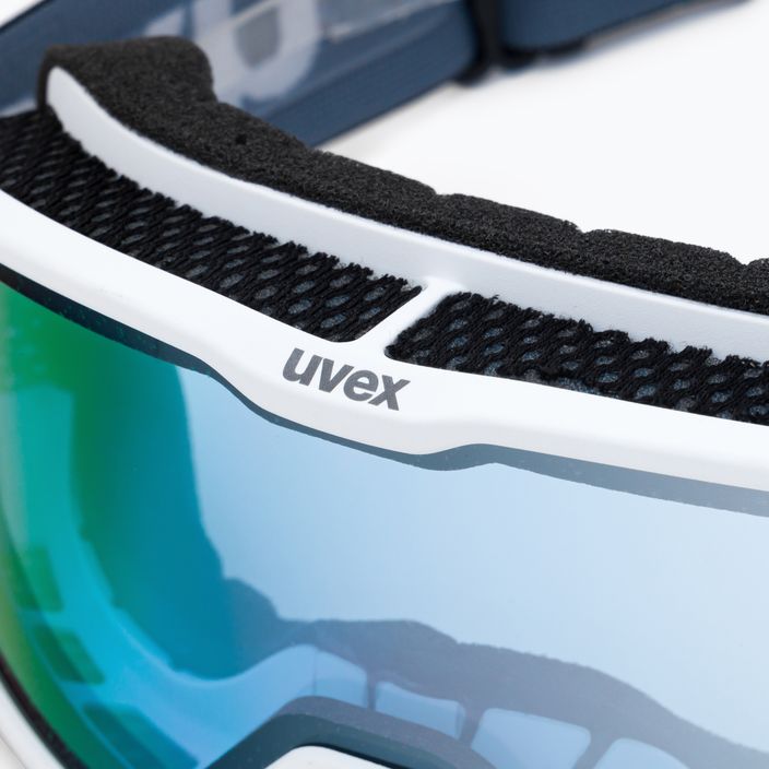 Γυαλιά σκι UVEX Elemnt FM λευκό ματ/ασημί καθρέφτης μπλε 55/0/640/1030 6